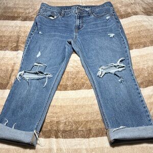 Old Navy Distressed Blue Jeans Size “10” Petite